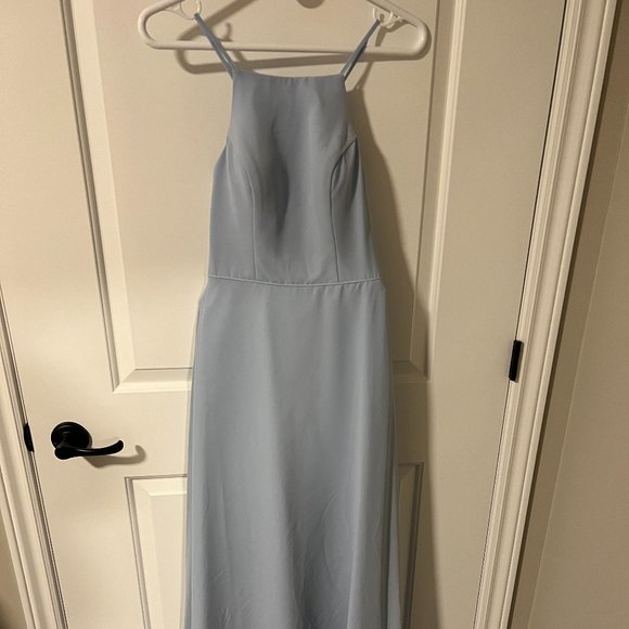 Kleinfeld Blush Blue Bridesmaids Dress - Picture 1 of 3